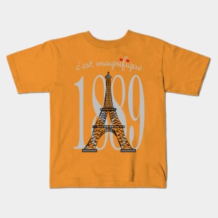 Lispe Eiffel 1889 Kids T-Shirt